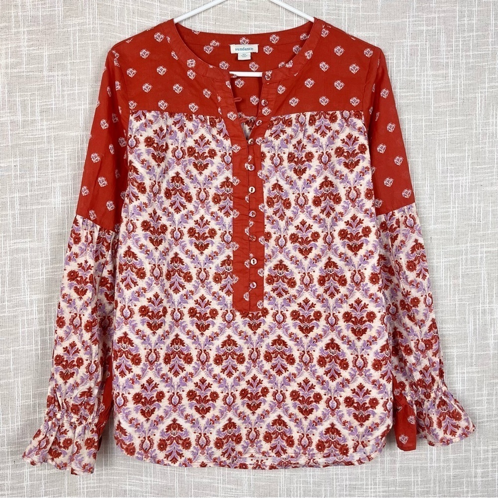 Sundance Explorer Patchwork Orange Lavender Block… - image 2